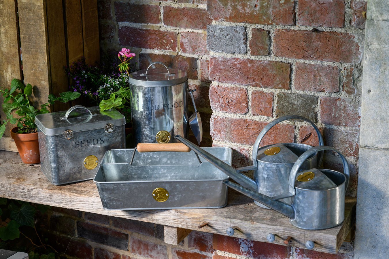 Galvanised Seed Tin – Stylish Storage with Inner Compartments | Sophie Conran by Burgon & Ball | Seed Storage | GSC/SEEDGALV 5019360203353 | AllotMate Essentials