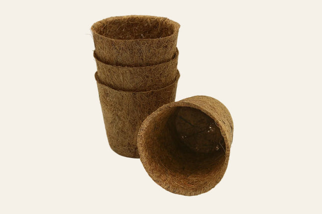10cm Coir Plant Pots – 100% Biodegradable Pots & Peat-Free | Starter Pots