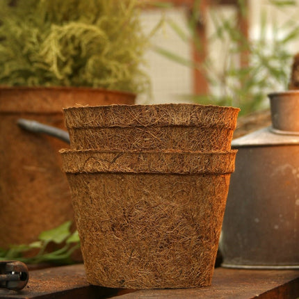 13cm Coir Plant Pots – 100% Biodegradable Pots & Peat-Free 1L | Ideal for Sowing & Growing