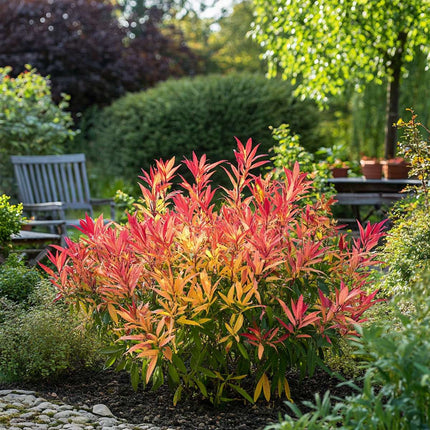 Japanese andromeda - 2 pcs. - Pieris 'Forest Flame' - Height 25-40cm - ⌀17cm