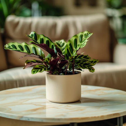 Rattlesnake plant - 2 pcs. - Goeppertia insignis - Height 30-40cm - ⌀12cm