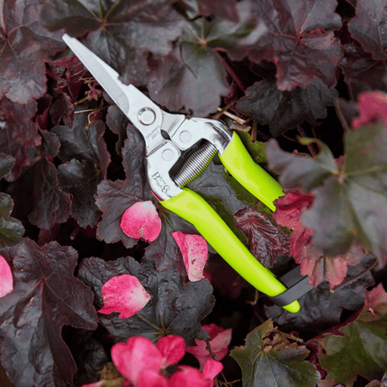 Burgon and Ball FloraBrite Flower and Fruit Snip – RHS Endorsed High Carbon Steel Cutter in Fluorescent Yellow or Pink