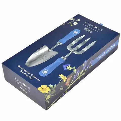 Burgon and Ball Burgon and Ball - British Meadow Trowel & Fork Set - Trowel and Fork - AllotMate Essentials - GRH/TFBOXBM - 