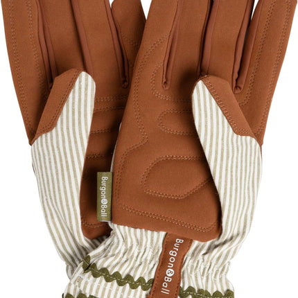 Collection Gardening Gloves – Olive Stripe (One Size) | Classic Fit by Burgon & Ball | Gardening Gloves | GCC/GLOSTRIPEOL 5019360204800 | AllotMate Essentials