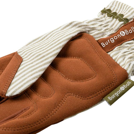 Collection Gardening Gloves – Olive Stripe (One Size) | Classic Fit by Burgon & Ball | Gardening Gloves | GCC/GLOSTRIPEOL 5019360204800 | AllotMate Essentials