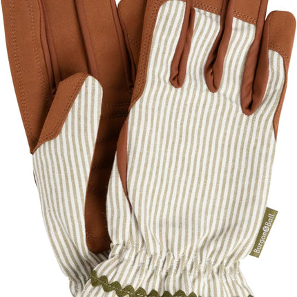 Collection Gardening Gloves – Olive Stripe (One Size) | Classic Fit by Burgon & Ball | Gardening Gloves | GCC/GLOSTRIPEOL 5019360204800 | AllotMate Essentials