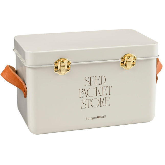 Seed Packet Storage Box – Mushroom Colour Collector’s Tin | Burgon & Ball