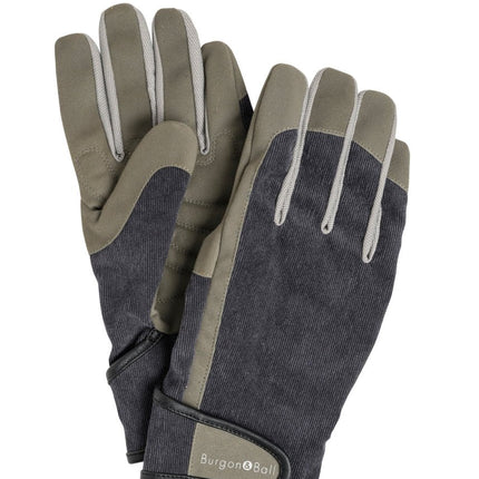 Dig The Glove – Slate Corduroy Gardening Gloves in (M/L) & (L/XL) | Burgon & Ball | Gardening Gloves | GLO/GREYCORML 5019360012405 | AllotMate Essentials