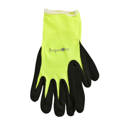 FloraBrite® Fluorescent Gardening Gloves - In Pink or Yellow and size (S/M) & (M/L) – Lightweight & High Visibility | Burgon & Ball | Gloves | GFB/GGYELLSM | AllotMate Essentials