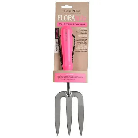 Burgon and Ball Burgon and Ball - Fluorescent Hand Fork - Pink - AllotMate Essentials - GFB/HFPINK - 
