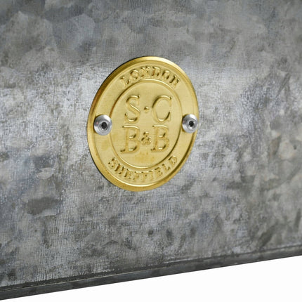 Galvanised Seed Tin – Stylish Storage with Inner Compartments | Sophie Conran by Burgon & Ball | Seed Storage | GSC/SEEDGALV 5019360203353 | AllotMate Essentials