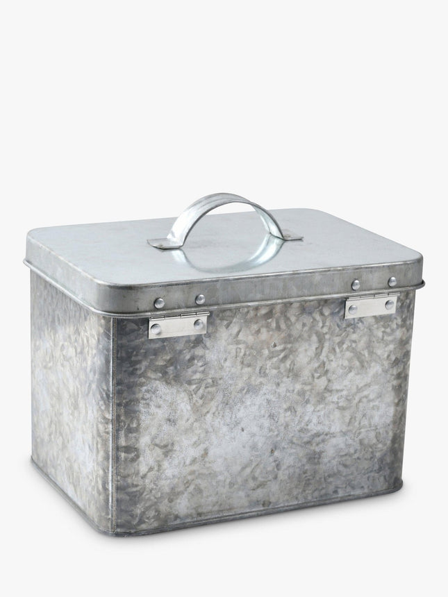 Galvanised Seed Tin – Stylish Storage with Inner Compartments | Sophie Conran by Burgon & Ball | Seed Storage | GSC/SEEDGALV 5019360203353 | AllotMate Essentials
