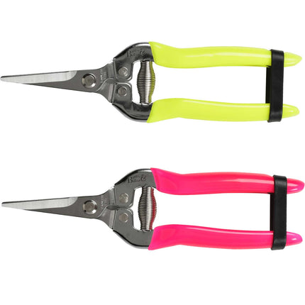 FloraBrite® Fluorescent Flower & Fruit Snips – Precision Trimming Tool in Pink or Yellow | Burgon & Ball | Flower & Fruit Snip | GFB/FSYELL 5019360013099 | AllotMate Essentials