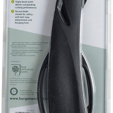 Curved Pruning Saw – Sharp Teeth for Fast Cutting | RHS Approved Garden Tool | Burgon & Ball | Pruning Saw | GTO/SAWLG 5019360011637 | AllotMate Essentials