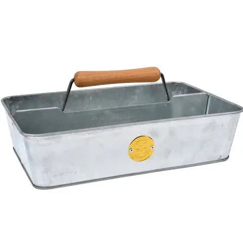 Galvanised Steel Garden Trug with Wooden Handle, Sophie Conran Design, 33.5cm Length
