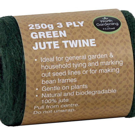 3 Ply Jute Twine in 250g or 500g – Natural Plant Support Twine | Garland | Twine | W0555 5031670505552 | AllotMate Essentials