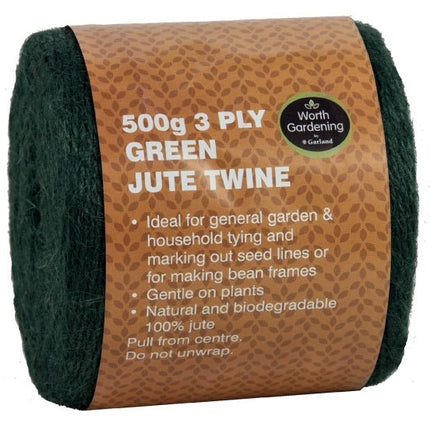 3 Ply Jute Twine in 250g or 500g – Natural Plant Support Twine | Garland | Twine | W0557 5031670505576 | AllotMate Essentials