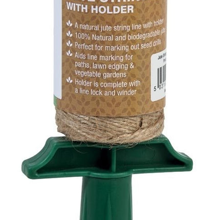 Jute String Line & Holder – Natural Garden Plant Support | Garland | Planting Line | W0567 503167050675 | AllotMate Essentials