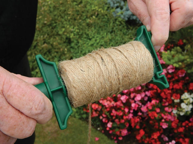 Jute String Line & Holder – Natural Garden Plant Support | Garland | Planting Line | W0567 503167050675 | AllotMate Essentials
