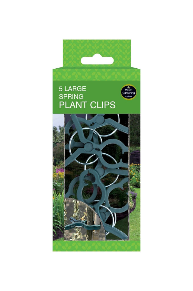 Large Spring Plant Clips – Gentle Stem Support Clips (Pack of 5) | Garland