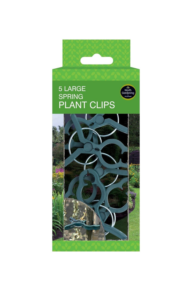 Large Spring Plant Clips – Gentle Stem Support Clips (Pack of 5) | Garland | Plant Clips | W1812 5031670518125 | AllotMate Essentials