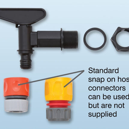 Replacement Water Butt Tap – Leak - Free Flow Control | Garland | Water Butt Tap | W1872 5031670518729 | AllotMate Essentials