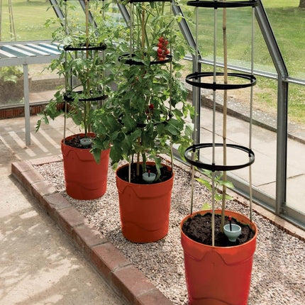 Self - Watering Grow Pot Tower – Vertical Garden System in Green, Red and Anthracite Grey | Garland | Self Watering Grow Pot | G195GR 5031670003690 | AllotMate Essentials