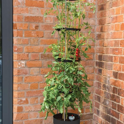 Self - Watering Grow Pot Tower – Vertical Garden System in Green, Red and Anthracite Grey | Garland | Self Watering Grow Pot | G195GR 5031670003690 | AllotMate Essentials