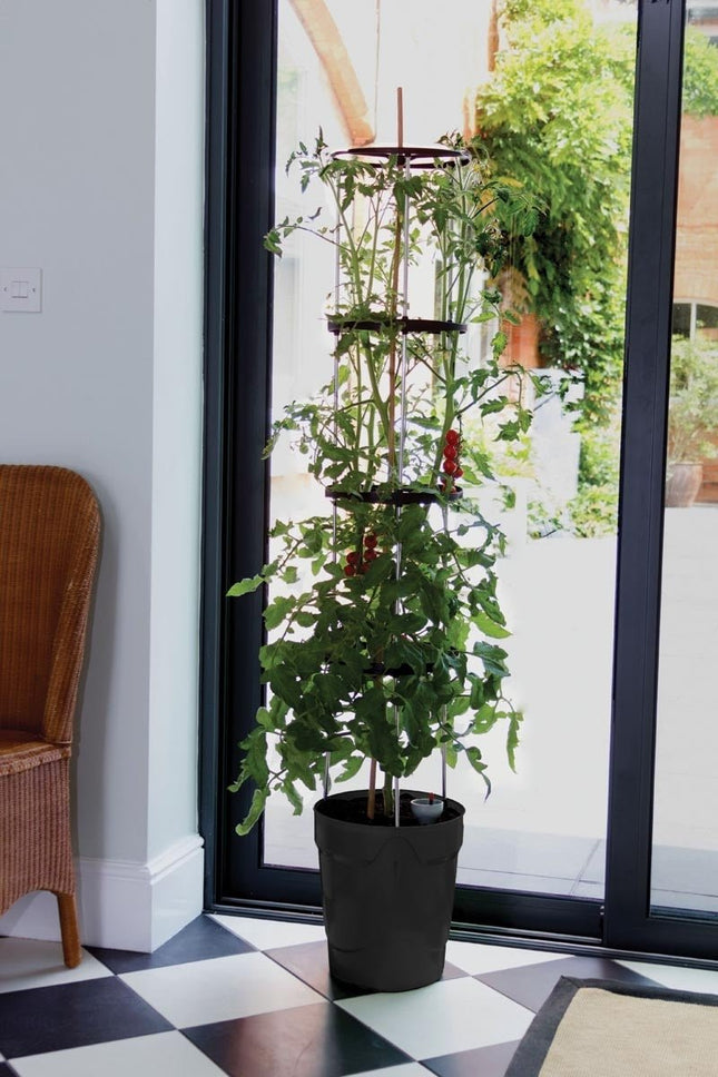 Self - Watering Grow Pot Tower – Vertical Garden System in Green, Red and Anthracite Grey | Garland | Self Watering Grow Pot | G195GR 5031670003690 | AllotMate Essentials