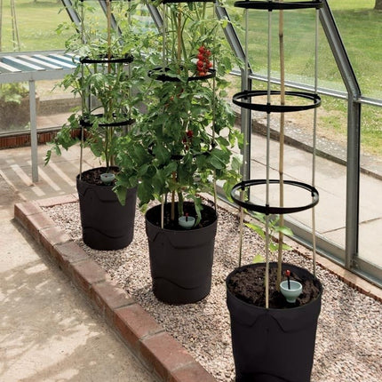 Self - Watering Grow Pot Tower – Vertical Garden System in Green, Red and Anthracite Grey | Garland | Self Watering Grow Pot | G195GR 5031670003690 | AllotMate Essentials