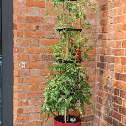 Self - Watering Grow Pot Tower – Vertical Garden System in Green, Red and Anthracite Grey | Garland | Self Watering Grow Pot | G195GR 5031670003690 | AllotMate Essentials