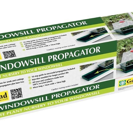 Three Top Windowsill Propagator – Compact Tray Set for Indoor Growing | Garland | Unheated Propagation | G171 05031670003201 | AllotMate Essentials