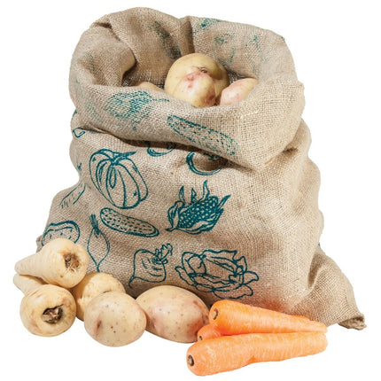Potato and Vegetable Storage Bag, Breathable Jute Storage, 60cm x 50cm, Max 15kg