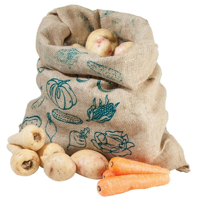 Potato and Vegetable Storage Bag, Breathable Jute Storage, 60cm x 50cm, Max 15kg