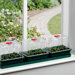 Three Top Windowsill Propagator – Compact Tray Set for Indoor Growing | Garland | Unheated Propagation | G171 05031670003201 | AllotMate Essentials