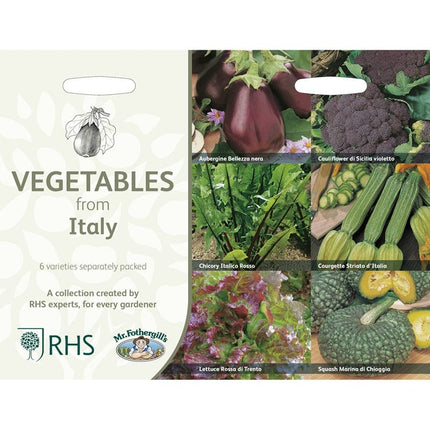 RHS Vegetables from Italy Vegetable Seeds Collection 6 Authentic Italian Varieties