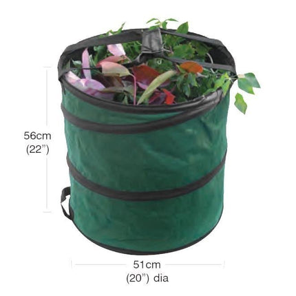 Pop Up Garden Bag, Medium 51 cm or Large 61 cm, Reusable Garden Waste Bag