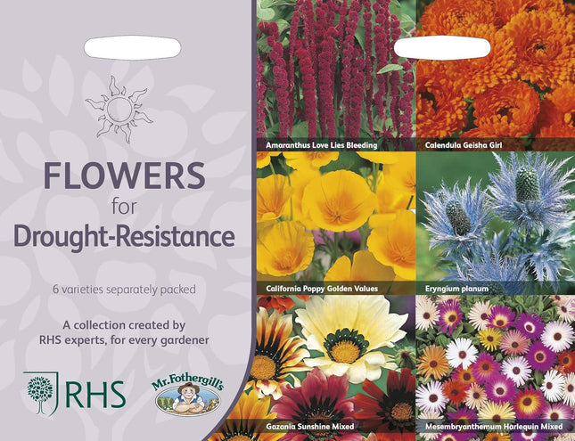 RHS Flowers for Drought Resistance Seed Collection 6 Heat Tolerant Varieties