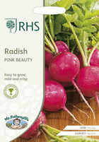 RHS Radish Pink Beauty Seeds, Crisp Mild Radishes, 500 Seeds