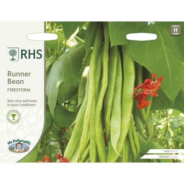 RHS Runner Bean Firestorm Seeds by Mr Fothergills