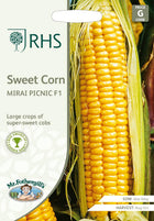 RHS Sweet Corn Mirai Picnic F1,  25 Seeds