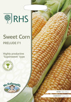RHS Sweet Corn Prelude F1, 35 Seeds