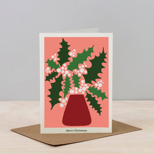 Studio Wald Christmas Plant Card - Holly