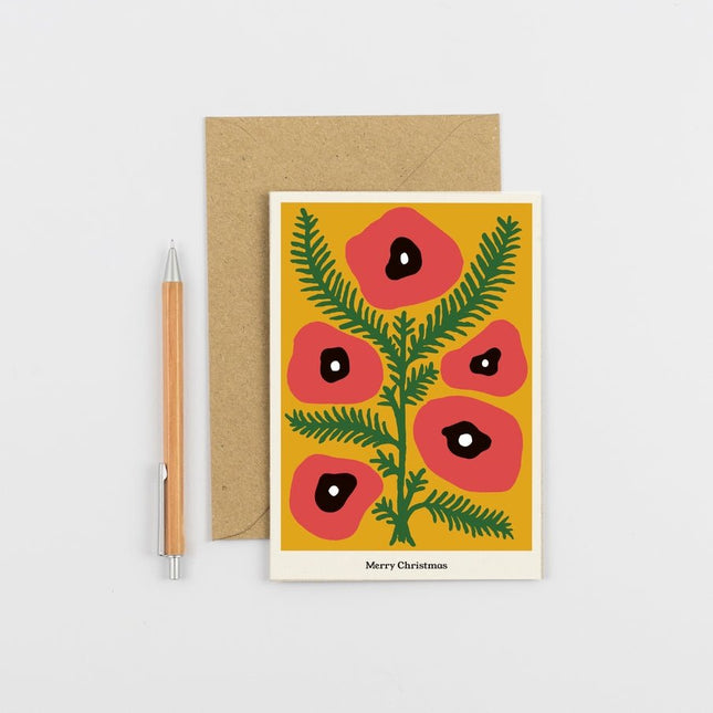 Studio Wald Christmas Plant Card - Poppy