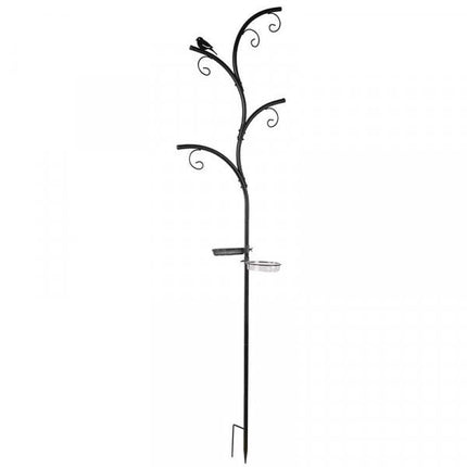 Wild Wings Bird Dining Station, Contemporary Garden Feeding Station with Tray and Water Dish, 240cm Tall